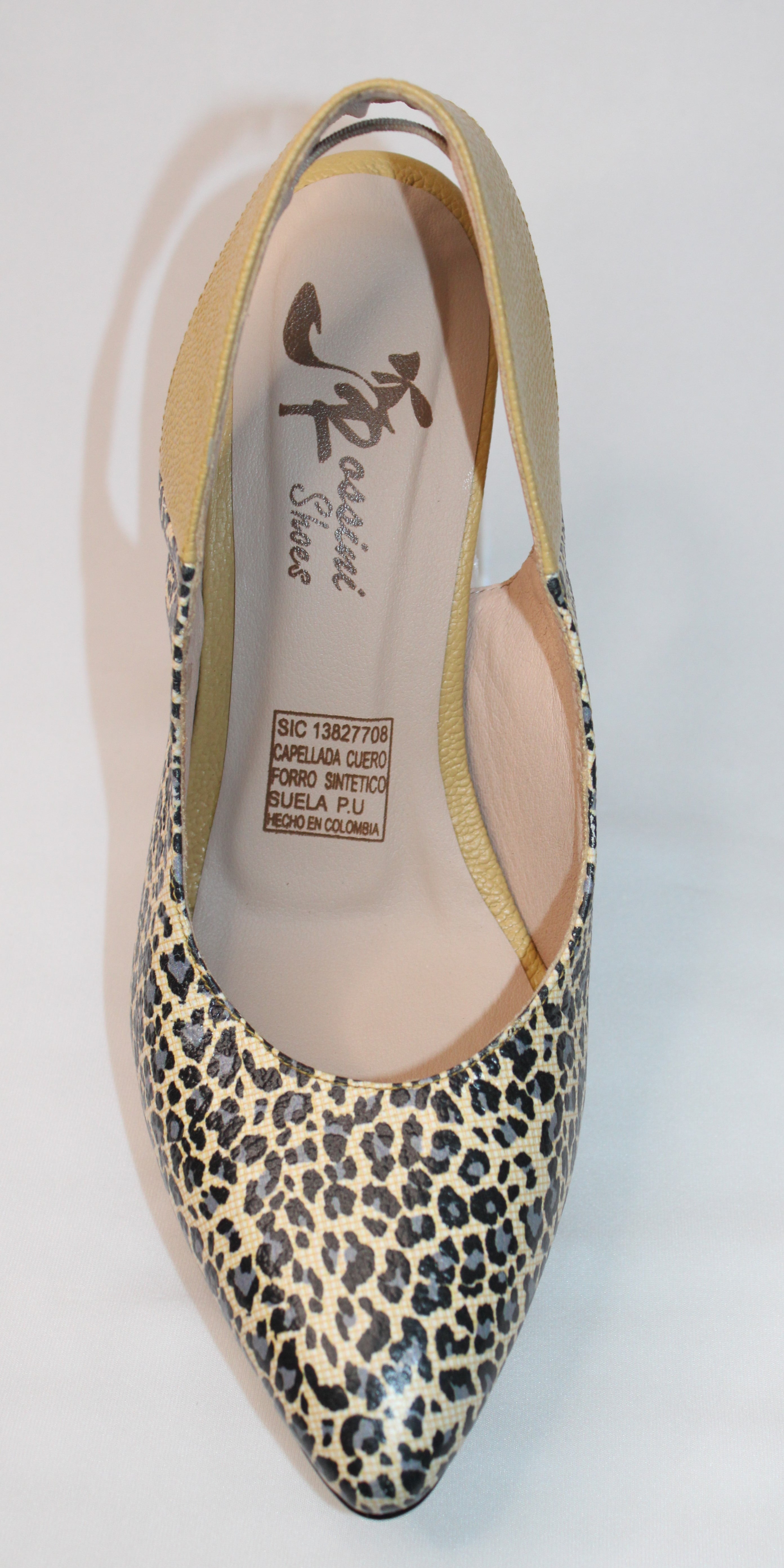 High Heel Yellow Animal Print