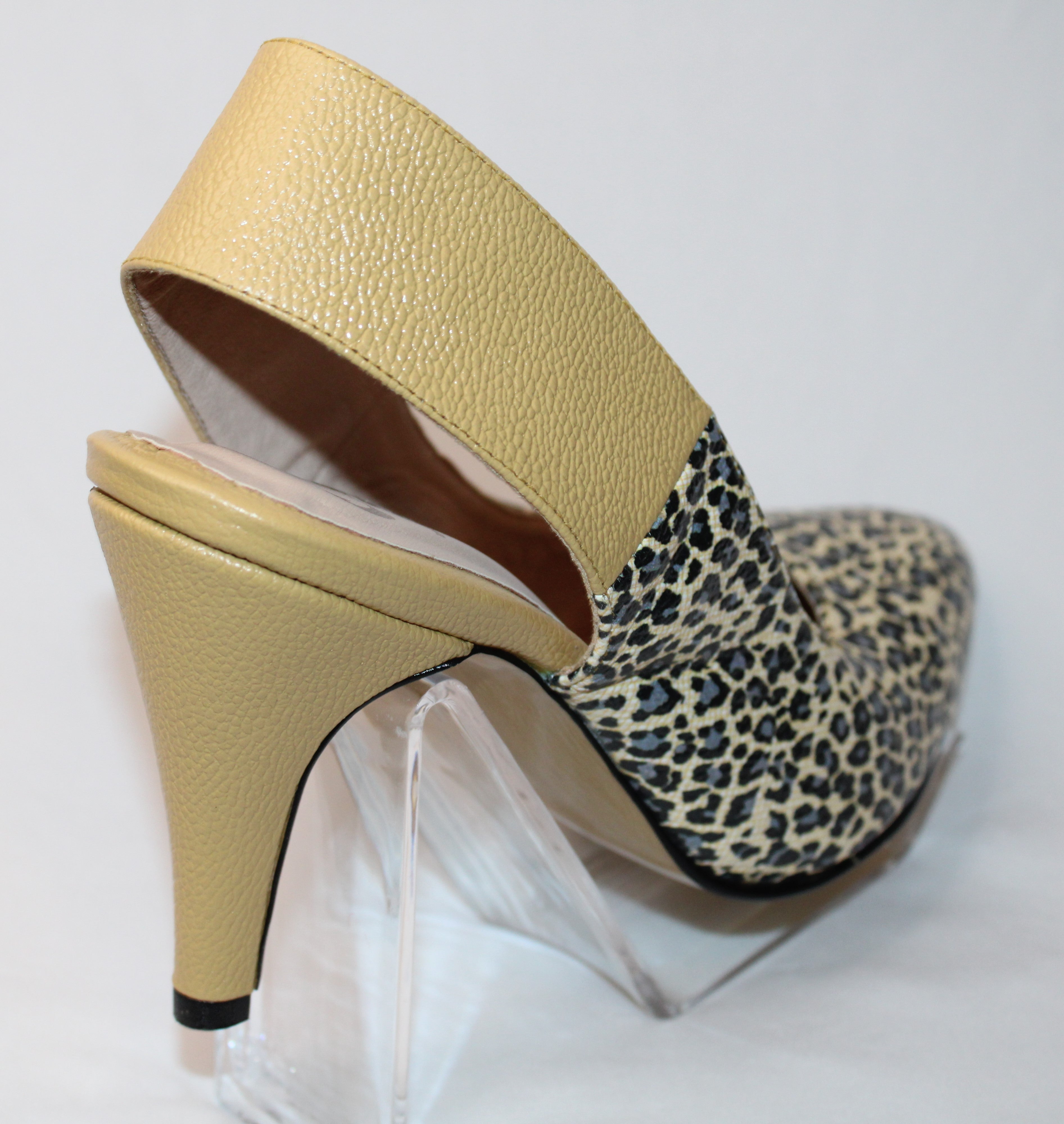 High Heel Yellow Animal Print