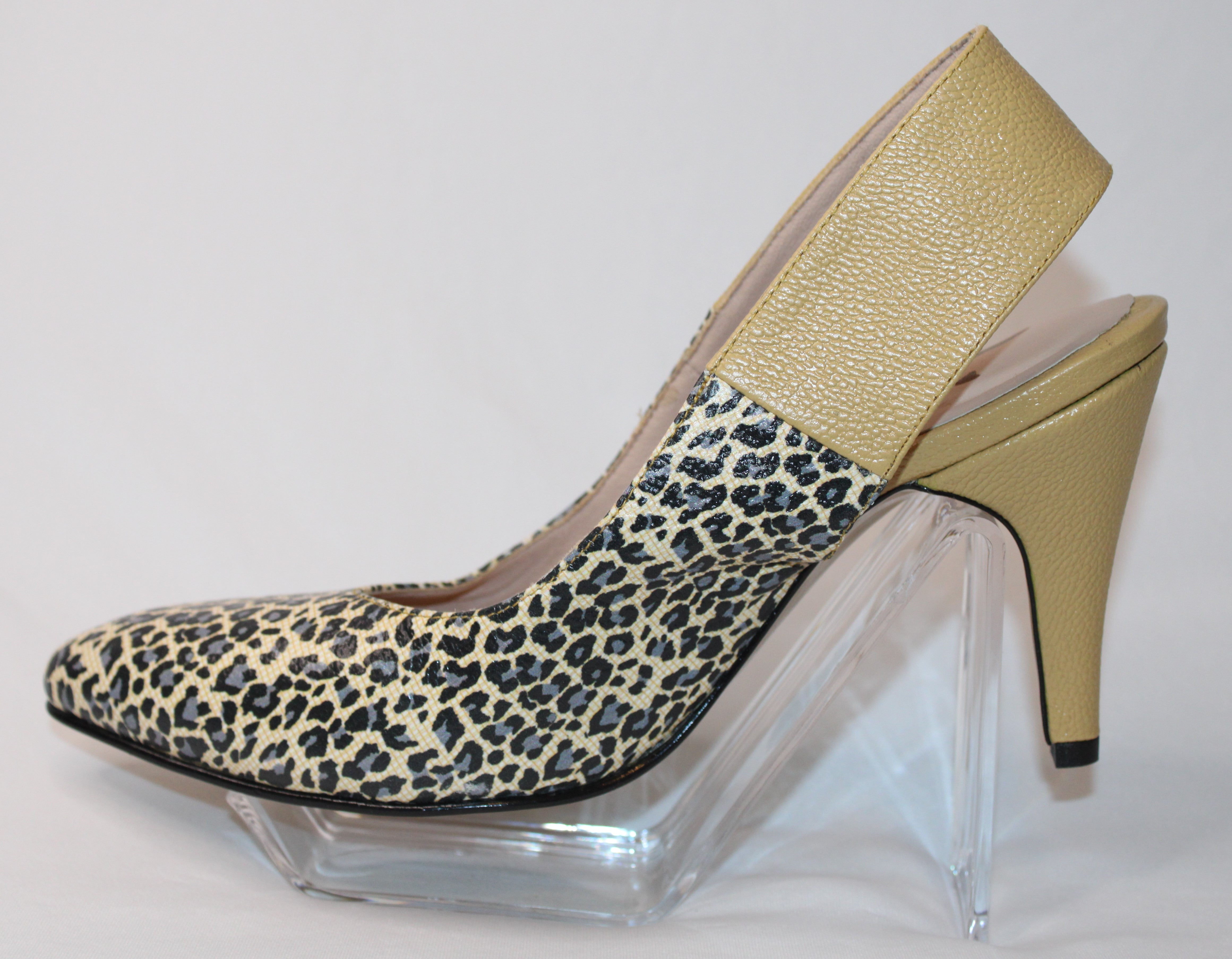 High Heel Yellow Animal Print