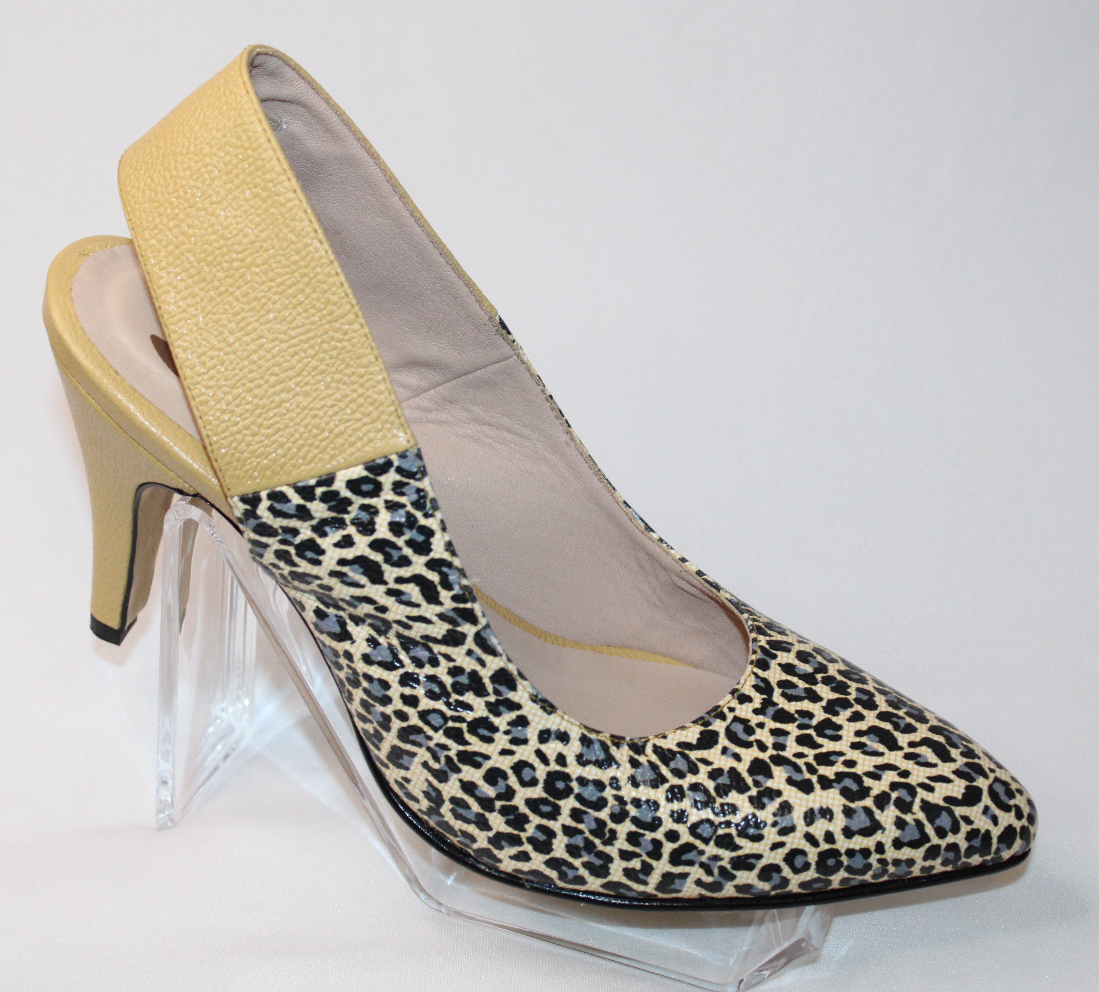 High Heel Yellow Animal Print