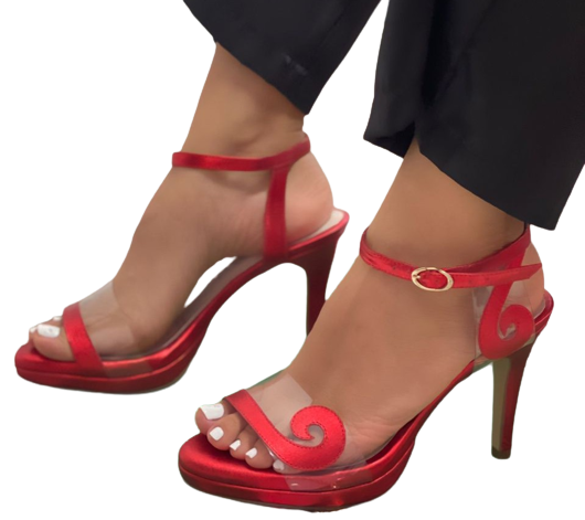 Red high heel Sandals| Ref 5855