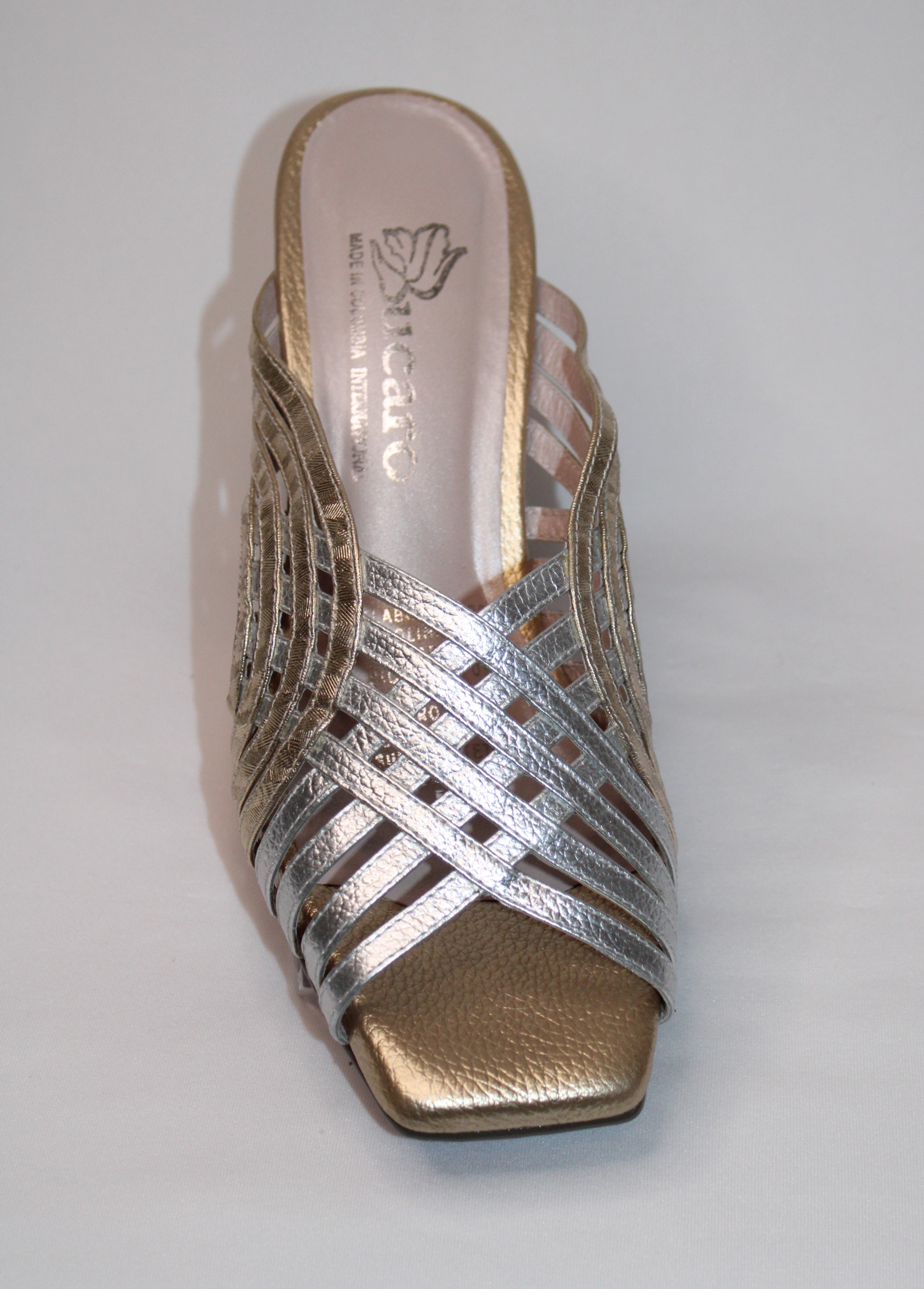 Silver and Gold Slingbacks | Ref 5688