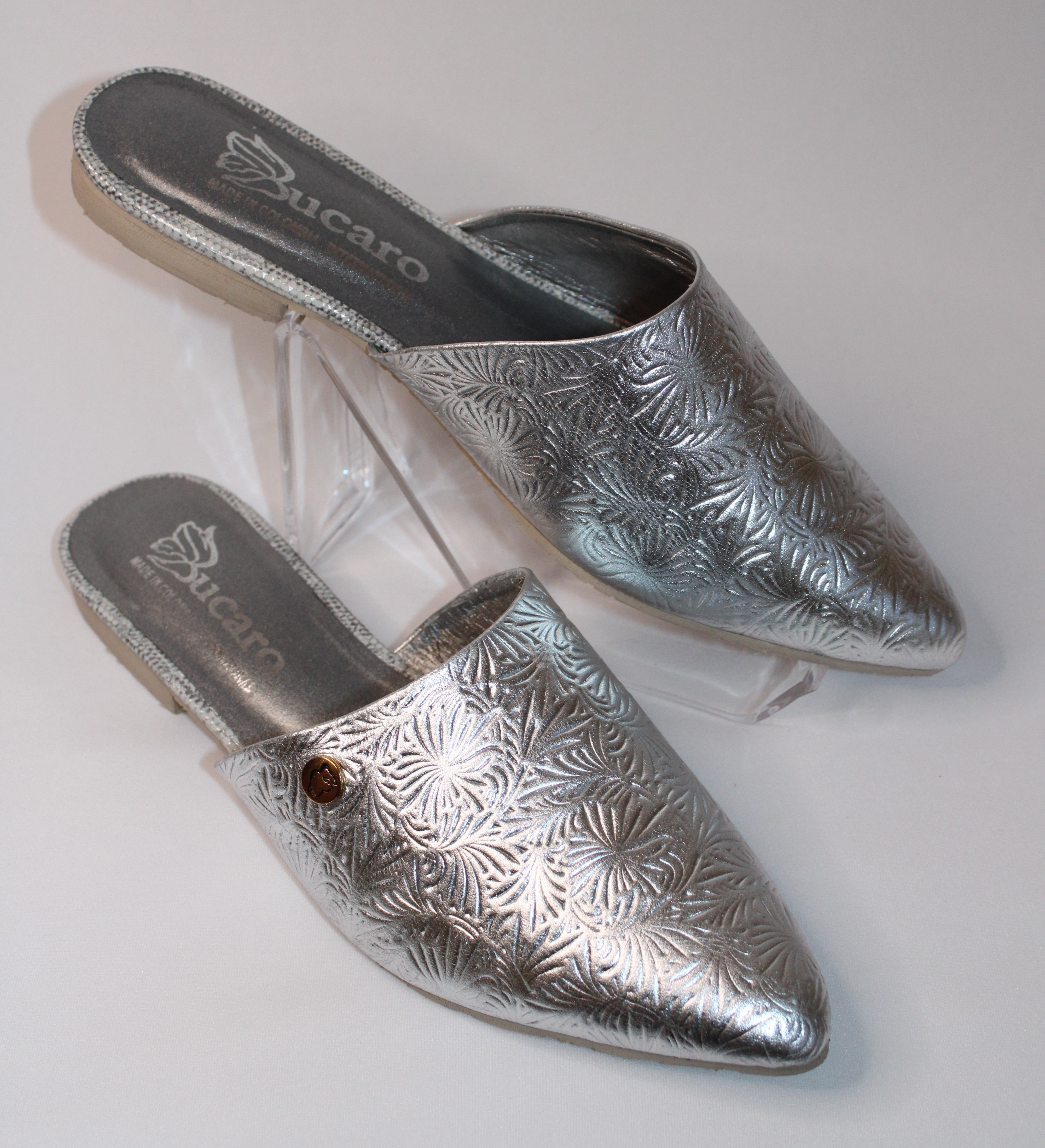 Silver Slingbacks flat | 3020