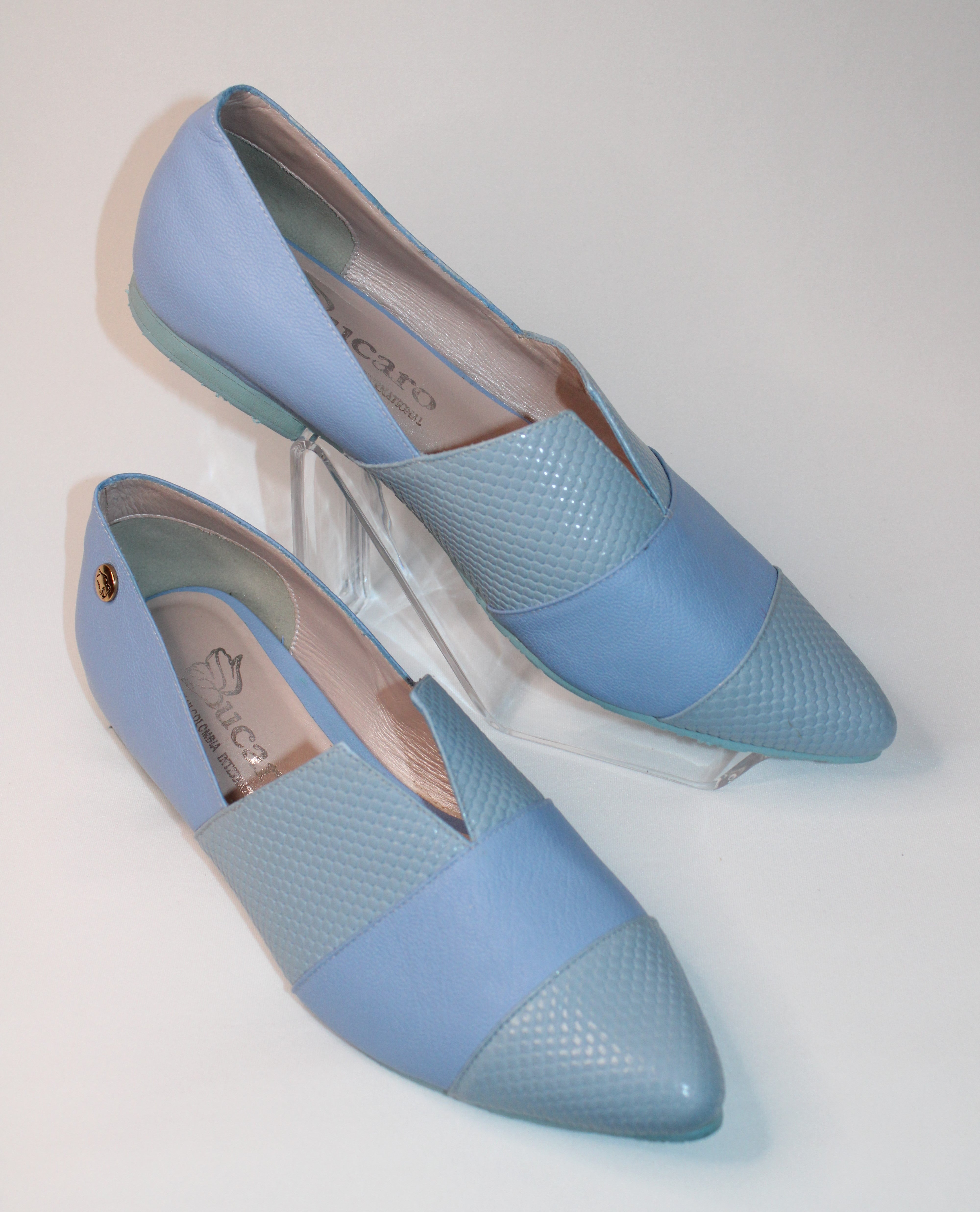 Ballerina in Leather with Triangular Toe | REF 3202